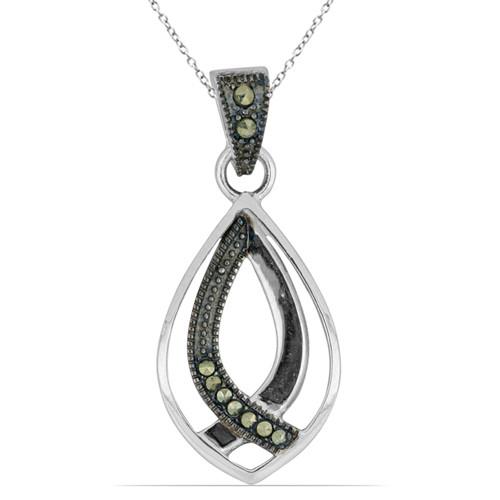 BUY 925  SILVER AUSTRIAN MARCASITE GEMSTONE PENDANT 